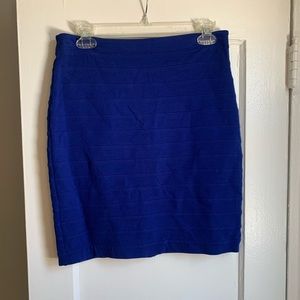 Royal blue mini skirt